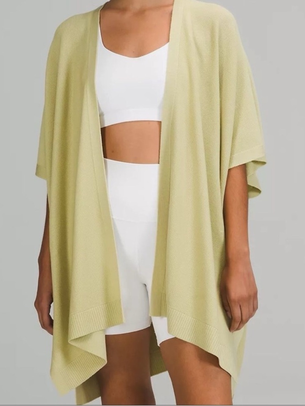 Lululemon Merino Wool Short Sleeve Wrap Cardigan